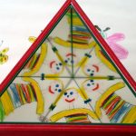 Ein Kinderbild im Kaleidoskop gespiegelt