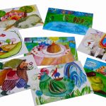 alle acht Postkarten mit Kinder- und Geburtstagsmotiven