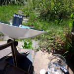Der Solarkocher in Betrieb