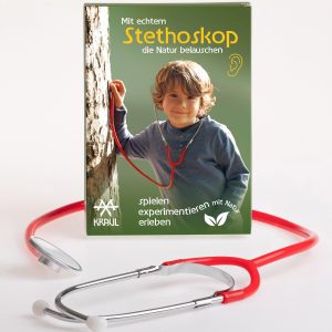 Die Schachtel mit einem Stethoskop