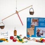 Die Teile des Experimentierkastens Leicht und Schwer