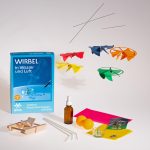 Die Teile des Experimentierkastens Wirbel in Wasser und Luft