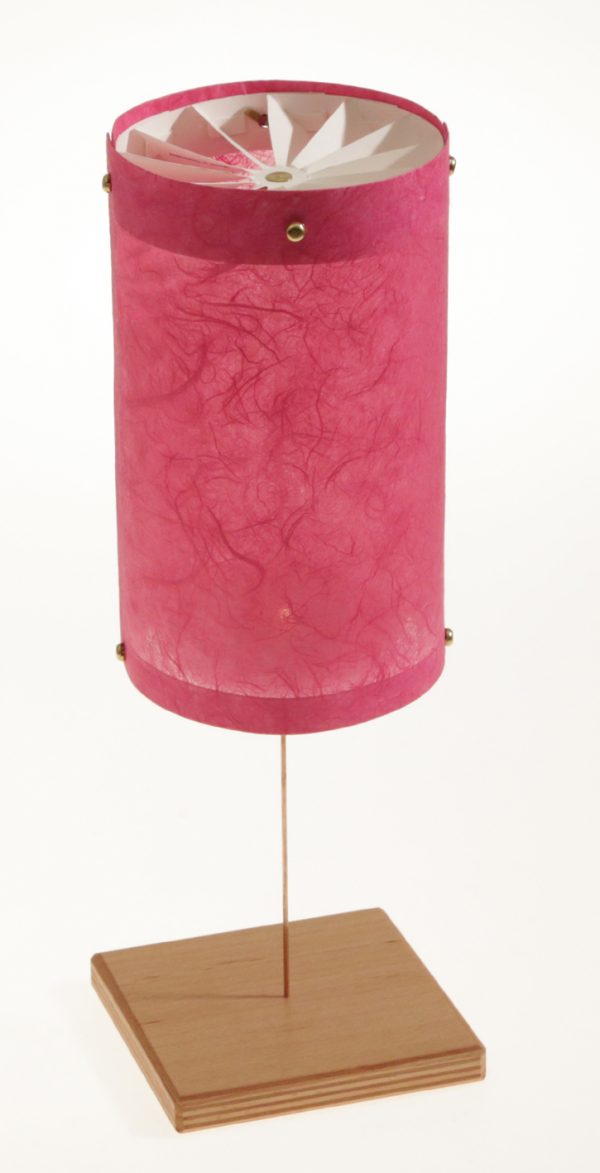 Der Lichtrotor mit pinken Lampion