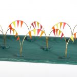 Wendolins Fahrbahn mit seinen bunten Bögen